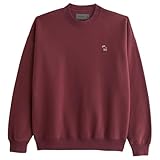 [アバクロンビー & フィッチ] メンズ スウェットシャツ (トレーナー/オーバーサイズ) ICON CREW SWEATSHIRT 2158 バーガンディー Mサイズ [並行輸入品]