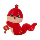 春節のヘビのぬいぐるみ、ヘビの年ぬいぐるみ | ヘビ人形ぬいぐるみ,ぬいぐるみぬいぐるみ赤蛇ぬいぐるみ、中国のマスコット人形蛇のおもちゃ、春祭りぬいぐるみ