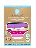 Charlie Banana 2-in-1 Reusable Diapering System, 6 Diapers plus 12 Inserts, Sassy Pack, One-Size by 