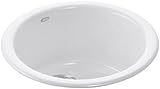 KOHLER K-6565-0 Porto Fino Self-Rimming Undercounter Entertainment Sink, White [並行輸入品]