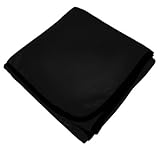 SheetWorld Soft & Stretchy Swaddle Blanket - Black - Made In USA by sheetworld