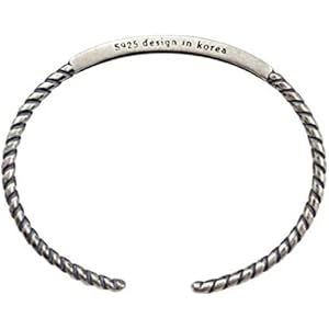 jowps メンズ バングル シルバー ブレスレット フリーサイズ (A)