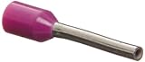 Panduit FSF74-8-D Insulated Ferrule, Single Wire French End Sleeve, 24 AWG Wire Size, Pink, 0.07" Ma