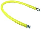 T&S Brass HG-2C-24 Gas Hose with Free Spin Fittings 1/2-Inch Npt and 24-Inch Long [並行輸入品]