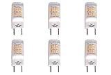 g8 6パック下キャビネット2ワットJCD 2835 LEDライト電球under-cabinet Puckカウンタ照明< 35 mm 20ワットハロゲンキセノン交換用120ボルトカプセル形状360度ビ