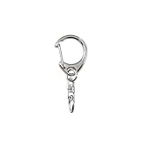 キーホルダー 金具パーツ 1個入 回転カン付き ハンドメイド キーリング アクセサリー DIY 手芸用品 シルバー ワンタッチキーホルダー555S ニッケル