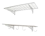 SafeRacks – 壁シェルフ、2パック18 " x36 " )ホワイト