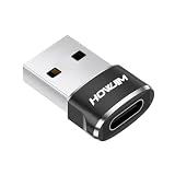 HOWJIM USB Type-C 変換アダプタ USB C 変換アダプタ 超小型 QC2.0 急速充電と高速データ転送同期 タイプC (メス) to USB 2.0 (オス) OTG対応 イヤホン対応 タイプc 変換 M-acBook Pad Pro Phone 17 16 15 シリーズ G-alaxy X-peria P-ixel M-agSafe 充電器などType-C機器対応 ブラック