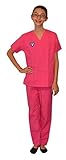 ピンクKids Scrubs with将来Dentist刺繍デザイン 2 ピンク MLDPKKSFDAA-2