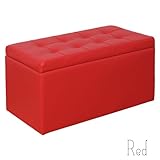 レザースツール　ロングタイプ (赤)