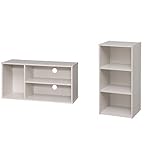 【セット買い】アイリスオーヤマ テレビ台 モジュールボックス 3段 幅73.2x奥行29.0x高さ36.6cm MDB-3S 白松目 MDB-3S + カラーボックス モジュールボックス 3段 幅73.2x奥行29.0x高さ36.6cm  