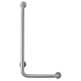 Mustee 390.309介護Angled 90度グラブバーLeft Hand , 32 " x 16 " x 1.5インチ、ステンレススチール