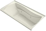 KOHLER K-1257-RH-96 Mariposa 72-Inch X 36-Inch Alcove Whirlpool Bath with Integral Tile Flange, Heat