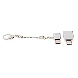 Homyl メタル　キーホルダー　タイプ-C　アダプター　キット　マイクロ　USB　レター　