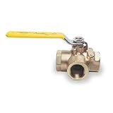 ブロンズボールバルブ3ウェイ1 / 2 "