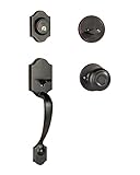 Dynasty Hardware DEN-SIE-100-12P Denver Front Door Handleset, Aged, Oil Rubbed Bronze with Sierra Kn