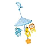 動物をテーマにしたベビーベッドのおもちゃ | 子供のガラガラ0?3か月、幼児用ベビーカーベビーカーカーシート玩具 | 0?6ヶ月の幼児用ぬいぐるみタイプのチャイルドシートおもちゃ、ウィンドチャイム付きの子供のおもちゃ、子供のガラガラ音のおもちゃ Keytowards