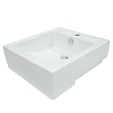 Kingston Brass EV4076 Fauceture Citadel Vitreous China Bathroom Vessel, White [並行輸入品]