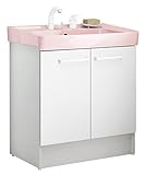 LIXIL(リクシル) INAX 洗面化粧台 D7シリーズ 間口750 両開きタイプ ピンク D7N4-755SY1-W/VP1P