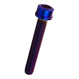 M6×40mm P1.0 キャップボルト 六角穴付きボルト スリムヘッド 焼きチタンカラー カスタムボルト ステンレス製 4本セット