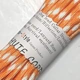 ■パラコード4mm7芯／Paracord 7Strand 4mm／120カラー■15ｍ■ (150:オレンジ＆ホワイト)