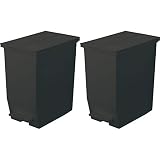ペダルオープンツイン 45L ブラック 2個セット ゴミ箱 おしゃれ ダストボックス ふた付き スリム 【モノギャラリー限定分別シール付き】