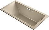 KOHLER K-1835-GCW-33 Underscore 72 In. x 36 In. Drop-In BubbleMassage Bath with Bask Heated Surface,
