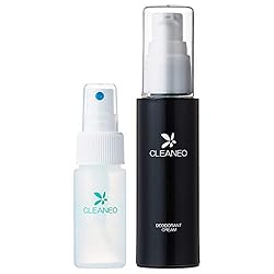 【医薬部外品】クリアネオ(CLEANEO) 返金保証付 薬用デオドラント わきがクリーム 1本 &クリアネオ(CLEANEO)衣類についたニオイを強力消臭!衣類用消臭スプレー(携帯用 30ml)1本 付きのお得セット