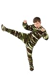 Big Feet PJs Green Camo Toddler Fleece Footed Pajamas