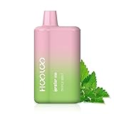 HOOLOO 電子タバコ ベイプ vape シーシャ 口寂対策 水蒸気タバコ 6,000回吸引 禁煙パイポ 10風味セット シーシャ 電子タバコ 本体 ニコチン タール無し 水蒸気 電子タバコ 使い捨て 持ち運び 爆煙 禁煙グッズ 電子たばこ Type-C充電可能(トリプルミント)