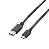 エレコム (まとめ) USB3.1ケーブル(A-TypeC) USB3-AC05BK (×2セット)