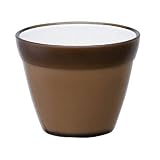 日用品雑貨 生活用品 インテリア 雑貨 ガーデニング イタリア製樹脂ポット COCCO(コッコ) 12cm (穴無し) ブラウン 4個入り