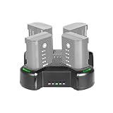 ZITAY 高速 4チャンネル コンパクト充電器 Canon LP-E6 LP-E6N LP-E6NH タイプバッテリーに対応