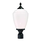 High Quality 5367BK/WH Acorn Collection 1-Light Post Mount Outdoor Light Fixture, Matte Black