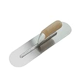 Bon 22-341 Pro Plus 14-Inch by 3-1/2-Inch Round End Finishing Trowel with Long Shank, Wood Handle [並