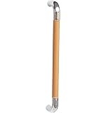 【屋外にも使える！】Ｍａｒｕｓｈｉｇｅ”抗菌”ステンレス発泡樹脂両面ウッドハンドル (450mm, ミディアム)