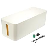 ケーブル管理ボックスオーガナイザーストレージno Clutter – Hide Your電源タップ、サージプロテクター、コード、ワイヤTies