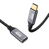 USB-C & USB-C 延長ケーブル 2M Type-c 延長コード USB3.2 Gen2(10Gbps) 100W PD急速充電 超高耐久ナイロン MacBook Pro/Air、IdeaPad、Surface、Galaxy、Pixel、AQUOS等タイプc機種対応