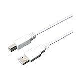(まとめ)ミヨシ USBスリムケーブル AtoB 1m ホワイト USB-N10S/WH〔×10セット〕