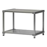 ※受注生産 返品・交換不可※選べる幅サイズ31段階！軽量アルミ製 収納ラック2段 棚板奥行54cm 高さ60cm 幅バリエーション30cm～180cm (80cm)