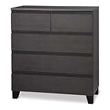 アイリスオーヤマ チェスト 4段 タンス 木製 収納 おしゃれ ウッドチェスト 脚付き WCHL-790 ブラック