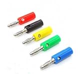 Moechando φ4mm ねじ式バナナプラグ バナナジャック （5個入り）（入荷予定あり） (バナナプラグ, green)