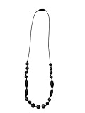 Addison Baby Teethingネックレスfor Mom、シリコンTeethingビーズ、100 % BPAフリー ブラック