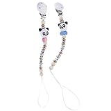 Perfk 赤ちゃん　ベビー　木製　可愛い　漫画　おしゃぶりチェーン　おしゃぶりホルダー