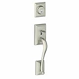 Schlage F92-ADD Addison Dummy Exterior Handleset from the F-Series, Satin Nickel [並行輸入品]
