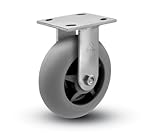 Shepherd Prism Series 8 Diameter TPR Wheel Rigid Caster, 4-1/2 Length x 4 Width Plate, 675 lbs Capac