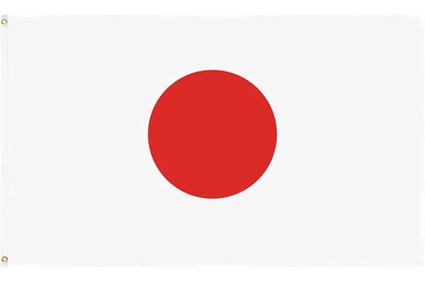 国旗 世界国旗 ハトメ式 フラッグ 90×150cm ポール取り付け用 金属製通し穴 NYANDELMO (01.日本)