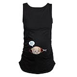 Zhhlaixing 3D Printing Funny Solid Color Simple Zipper Maternity Clothes Loose Vest Plus Size
