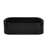 Decolav 2802-OBS Incandescence Rounded Rectangular Vessel Sink, Obsidian [並行輸入品]