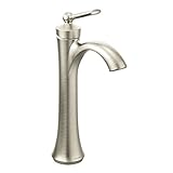 Moen 4507BN Wynford One-Handle High Arc Vessel Bathroom Faucet, Brushed Nickel [並行輸入品]